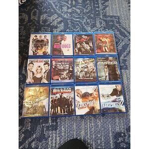 12 Action Movies Bluray Speed Racing Transporter GI Joe Red Dawn Jason Statham